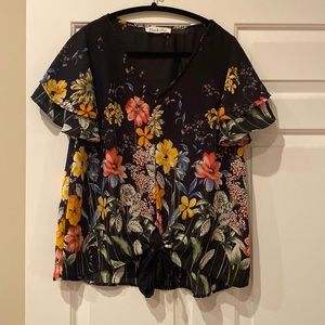 Flutter sleeve spring/summer blouse